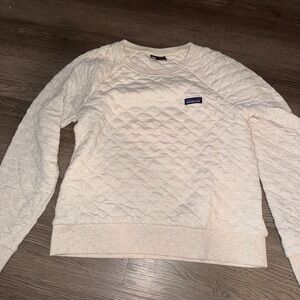 Cream Patagonia Quilted Sweatshirt
